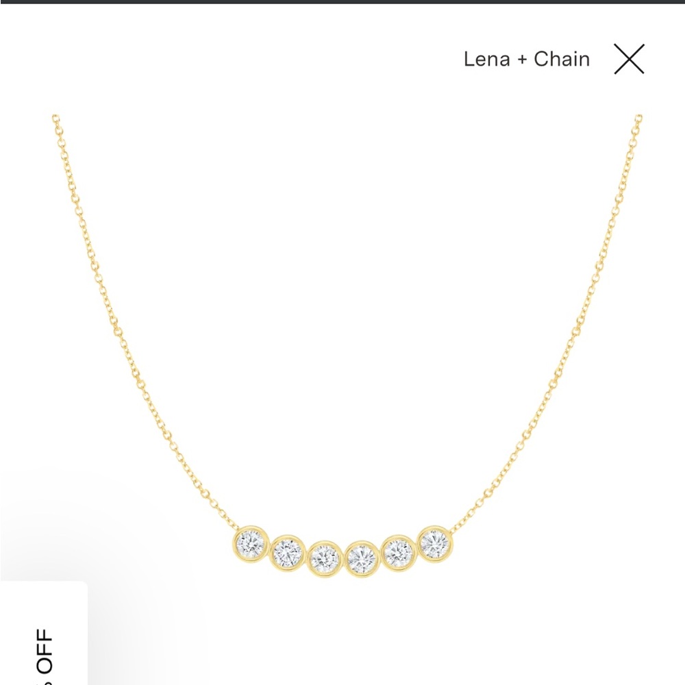 IDYL Lena Necklace - Lab Grown diamond trail + solid gold chain